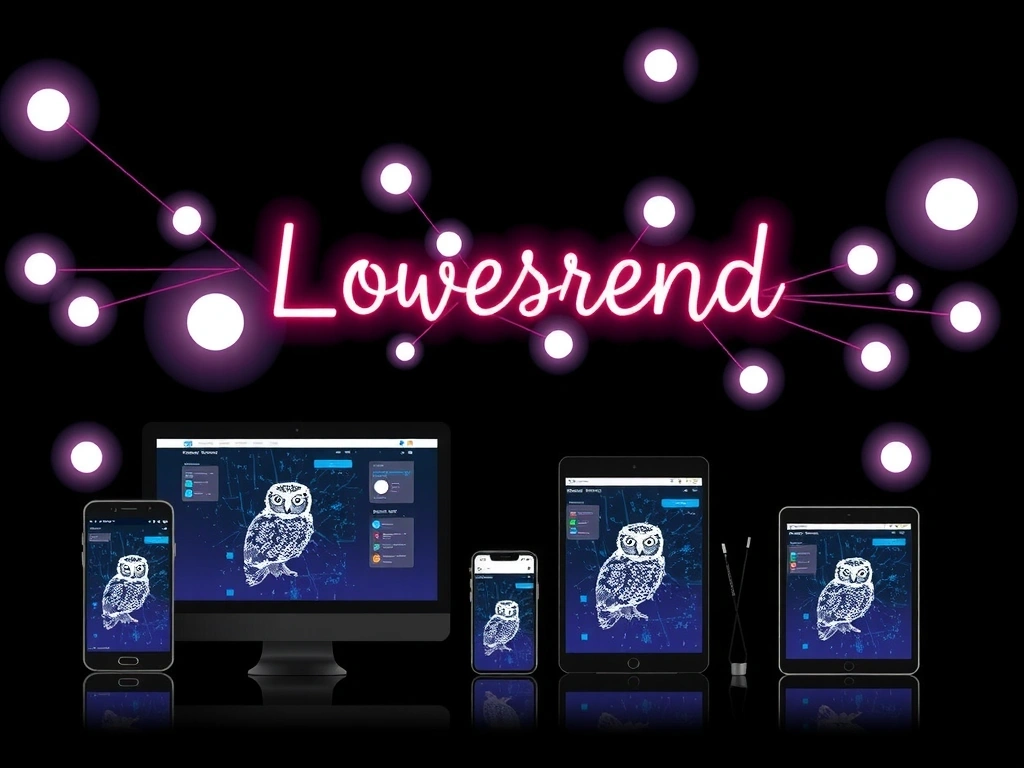 Abstract web design concept showing interconnected digital elements and responsive layouts