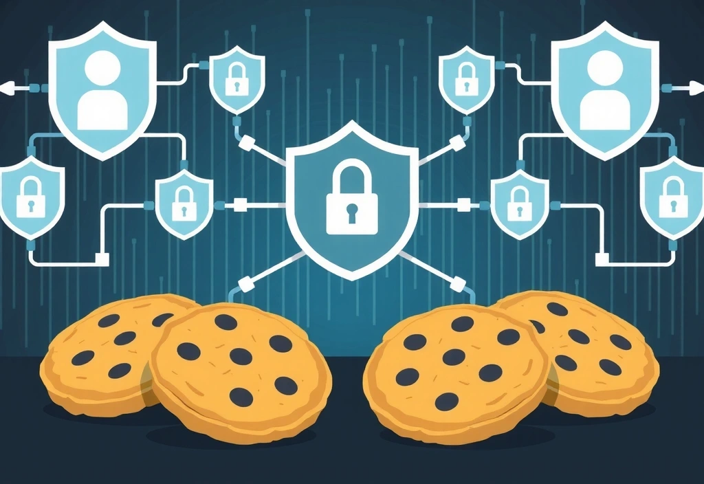 Ilustrație cu cookie-uri și confidențialitate datelor